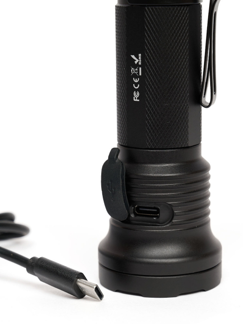Ручной фонарь SKYWOODS MYSTIC, 3000 люмен, USB-Type C, холодный свет, IP67