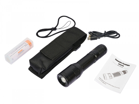 Ручной фонарь SKYWOODS WILD, 1800 люмен, USB-Type C, холодный свет, IP67