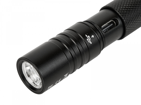 Фонарь-ручка SKYWOODS PENLIGHT FIX P4 Short, 350 люмен, фокусировка луча, Type-C