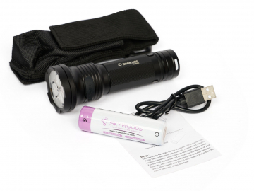 Ручной фонарь SKYWOODS MYSTIC, 3000 люмен, USB-Type C, холодный свет, IP67