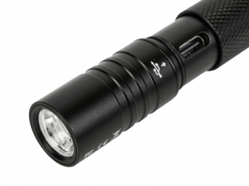 Фонарь-ручка SKYWOODS PENLIGHT FIX P4 Short, 350 люмен, фокусировка луча, Type-C
